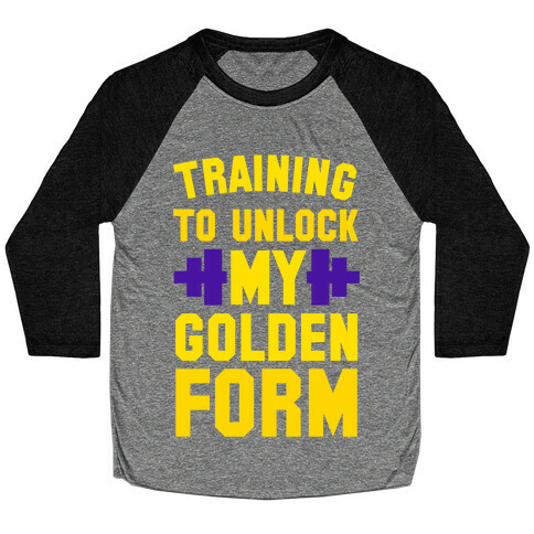 Training to Unlock My Golden Form Baseball Tee