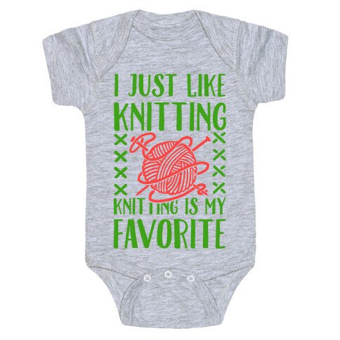 I Just Like Knitting Knitting's My Favorite Baby One-Piece