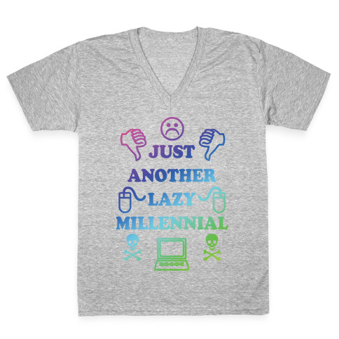 Just Another Lazy Millennial V-Neck Tee Shirt