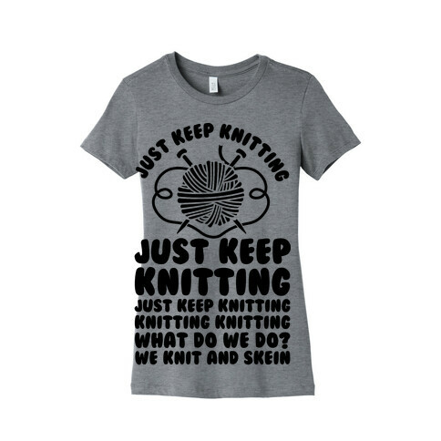 Just Keep Knitting Womens T-Shirt