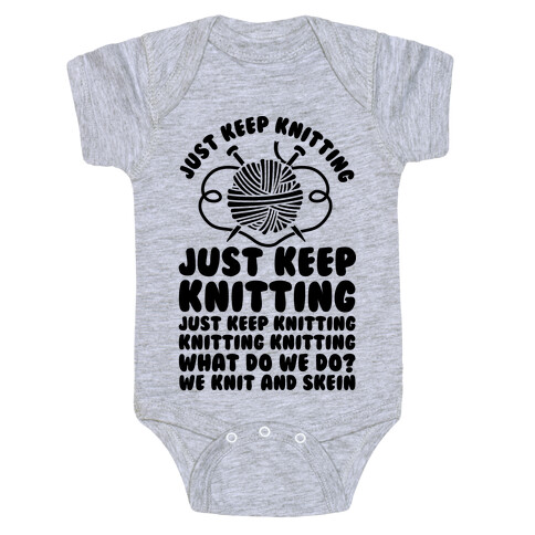 Just Keep Knitting Baby One-Piece