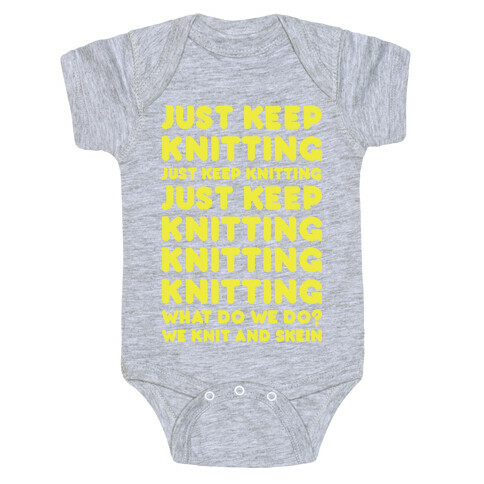 Just Keep Knitting Baby One-Piece