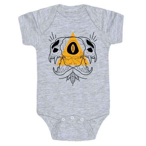 Double Cat Skulls Baby One-Piece