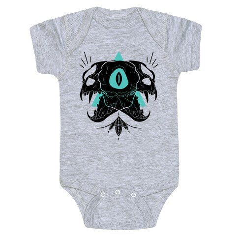 Double Cat Skulls Baby One-Piece