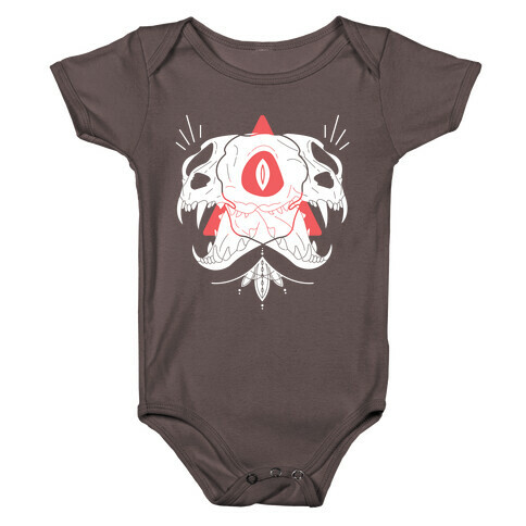 Double Cat Skulls Baby One-Piece