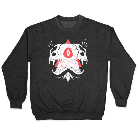 Double Cat Skulls Pullover