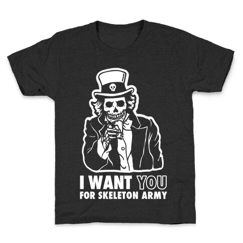 I Want You to Join Skeleton Army Kids T-Shirt
