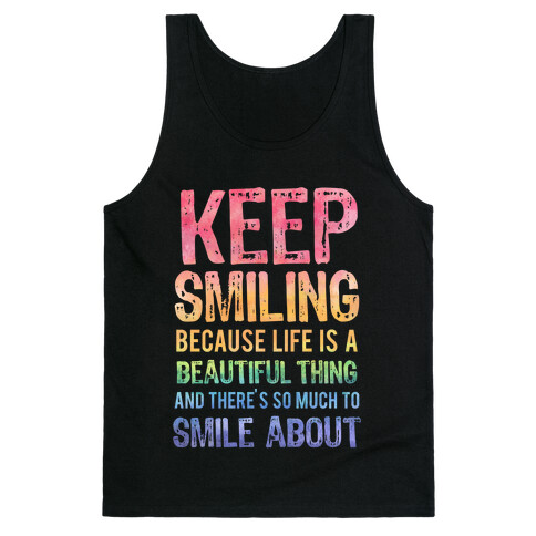 Keep Smiling (Dark Tank) Tank Top