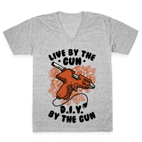 Live By the Gun DIY By the Gun V-Neck Tee Shirt
