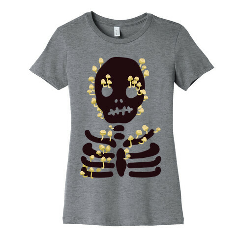 Mushroom Skeleton Womens T-Shirt