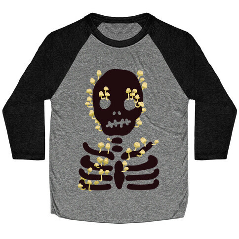 Mushroom Skeleton Baseball Tee