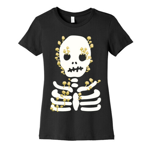 Mushroom Skeleton Womens T-Shirt