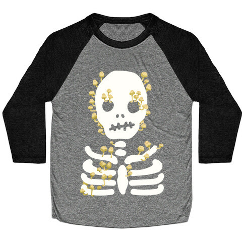 Mushroom Skeleton Baseball Tee