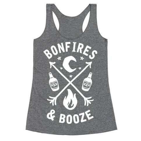 Bonfires & Booze Racerback Tank Top