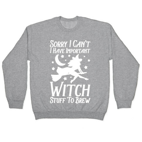 Sorry I Can't I Have Important Witch Stuff To Brew Pullover