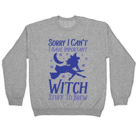 Sorry I Can't I Have Important Witch Stuff To Brew Pullover