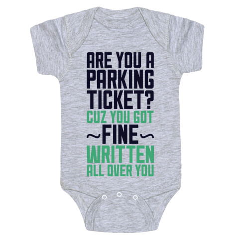 Parking Ticket Baby One-Piece