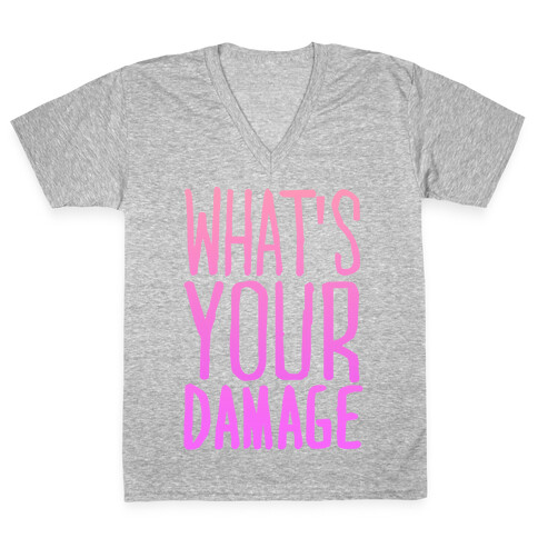 What's Your Damage V-Neck Tee Shirt