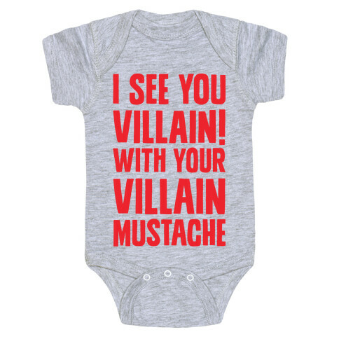 Villain Mustache Baby One-Piece