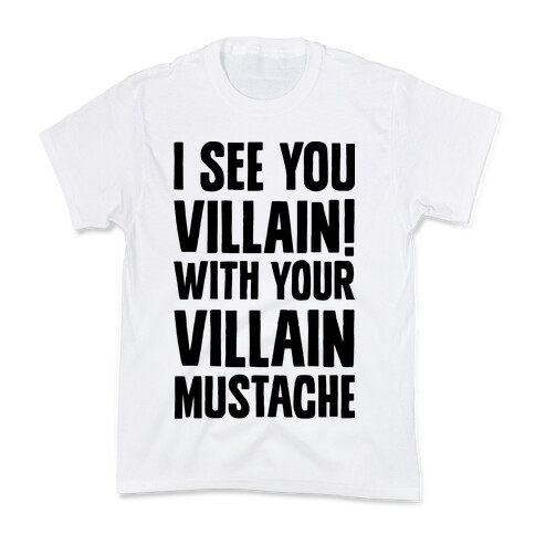 Villain Mustache Kids T-Shirt