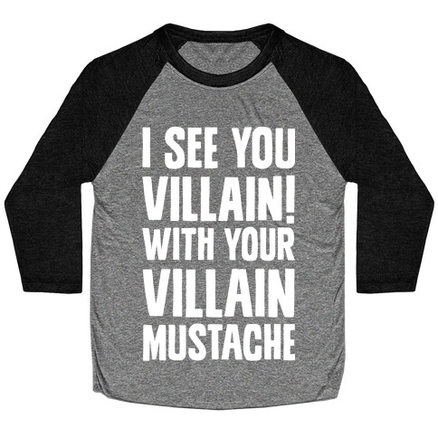 Villain Mustache Baseball Tee