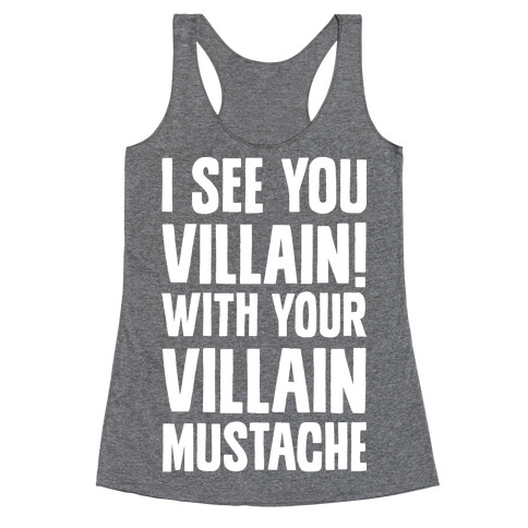 Villain Mustache Racerback Tank Top