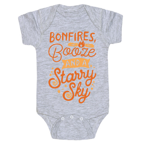 Bonfires Booze And A Starry Sky Baby One-Piece