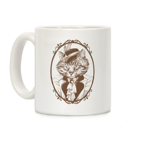 Victorian Portrait of Cat Lady Coffee Mug