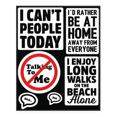 Leave Me Alone  Stickers and Decal Sheet