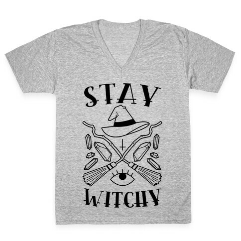 Stay Witchy V-Neck Tee Shirt
