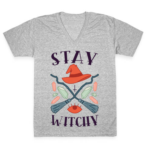 Stay Witchy V-Neck Tee Shirt
