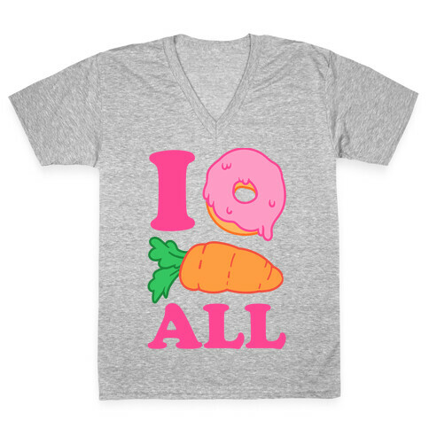 I Donut Carrot All V-Neck Tee Shirt
