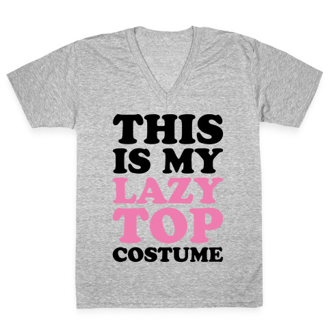 This Is My Lazy Top Costume V-Neck Tee Shirt