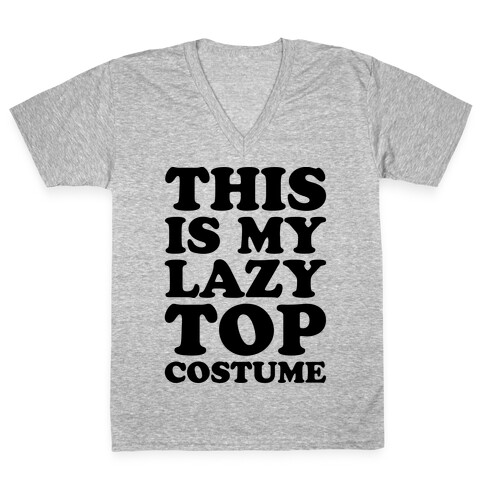 This Is My Lazy Top Costume V-Neck Tee Shirt