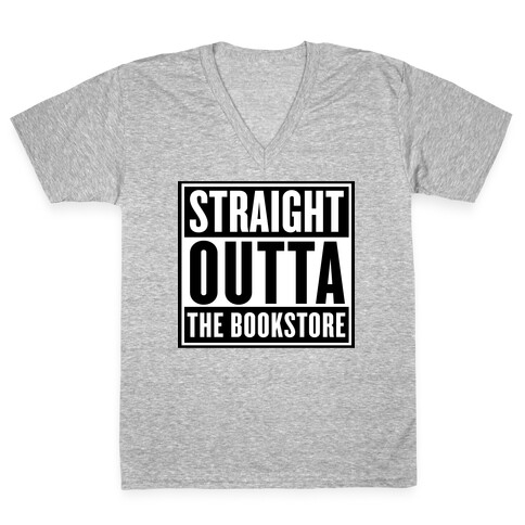 Straight Outta the Bookstore V-Neck Tee Shirt