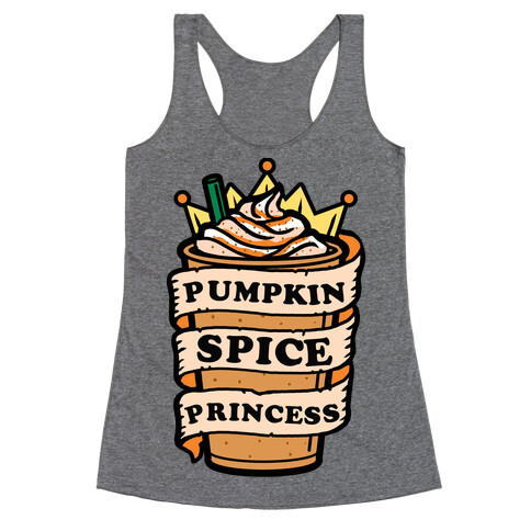 Pumpkin Spice Princess Racerback Tank Top