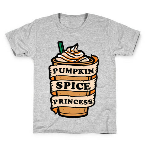 Pumpkin Spice Princess Kids T-Shirt