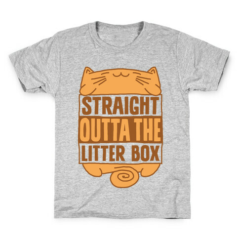 Straight Outta The Litterbox Kids T-Shirt