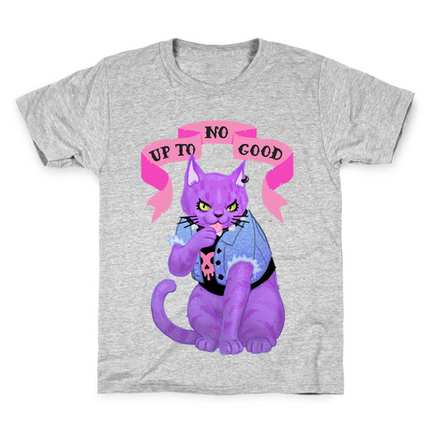 Up to No Good Pastel Goth Kitty Kids T-Shirt