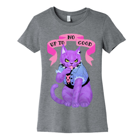 Up to No Good Pastel Goth Kitty Womens T-Shirt