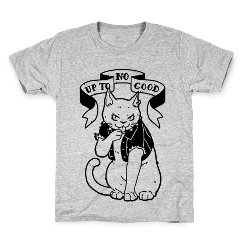 Up to No Good Pastel Goth Kitty Kids T-Shirt