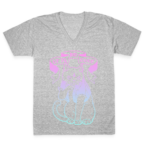 Up to No Good Pastel Goth Kitty V-Neck Tee Shirt