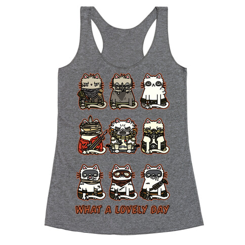 What a Lovely Day Cats Racerback Tank Top