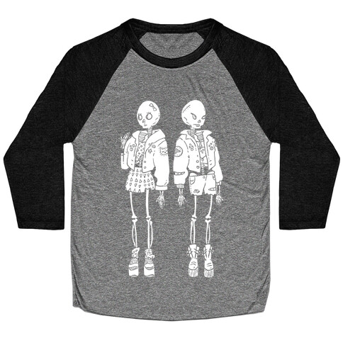 Skeleton Girls Baseball Tee