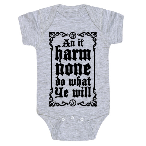 Wiccan Rede: An It Harm None Do What Ye Will Baby One-Piece
