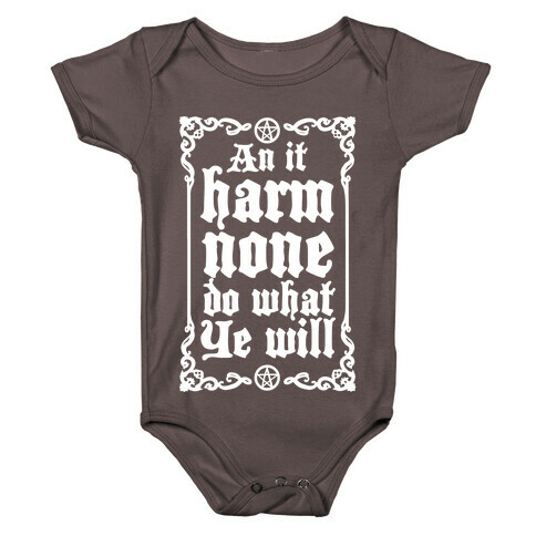 Wiccan Rede: An It Harm None Do What Ye Will Baby One-Piece