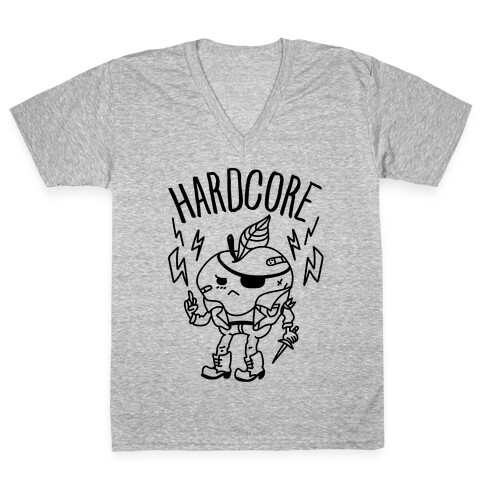 Hardcore Apple V-Neck Tee Shirt