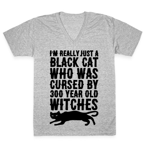 I'm Really Just A Black Cat V-Neck Tee Shirt