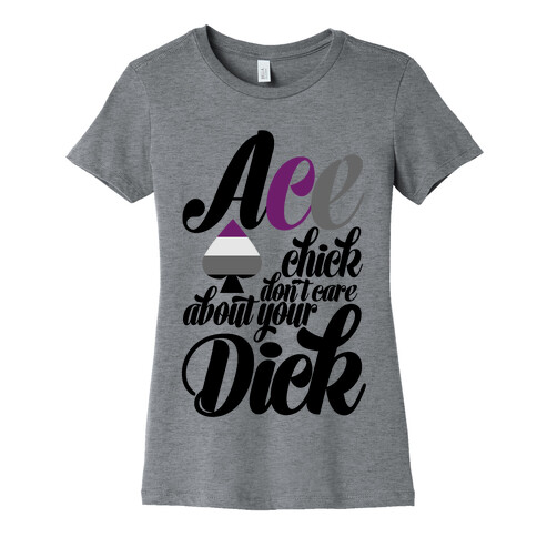 Ace Chick Don't Care Womens T-Shirt