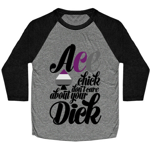 Ace Chick Don't Care Baseball Tee